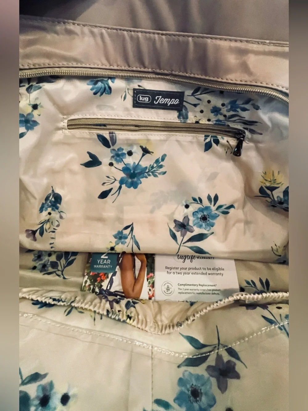 Lug Tempo Tote Bag Sand/Taupe Brand New